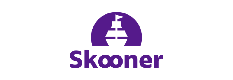 Skooner primary logo white